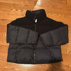 Old Navy black puffer with fleece black size Medium